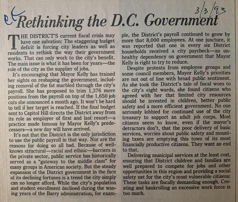 Rethinking the D.C. Government