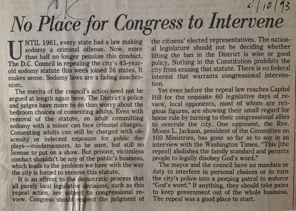 No Place for Congress to Intervene