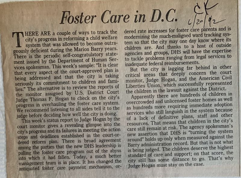 Foster Care in D.C.