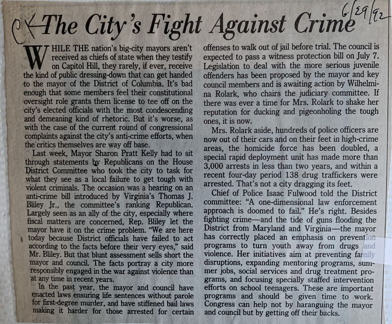 The City's Fight Against Crime