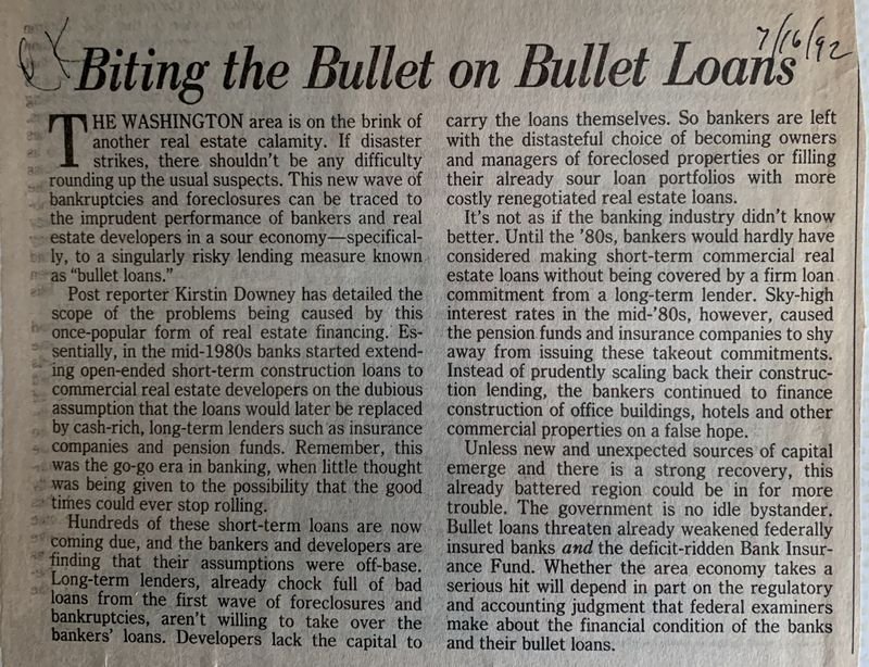 Biting the Bullet on Bullet Loans