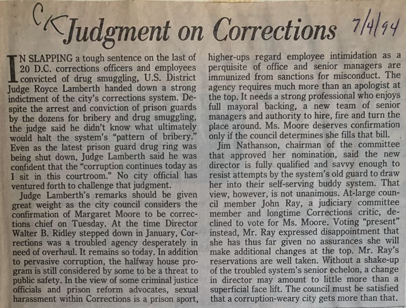 Judgment on Corrections