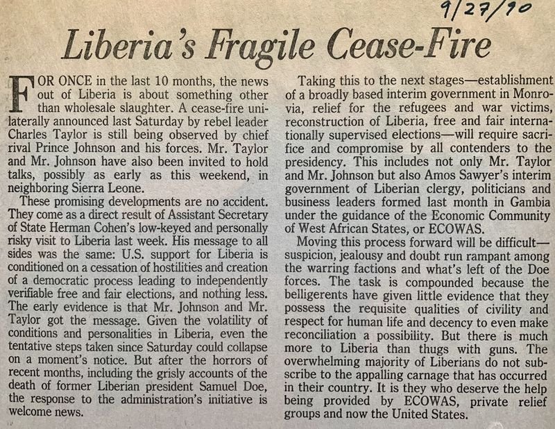 Liberia's Fragile Cease-Fire