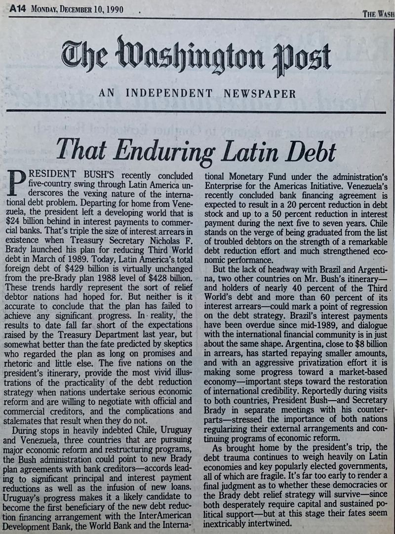 That Enduring Latin Debt