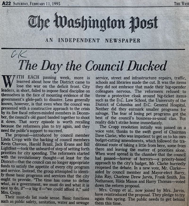 The Day the Council Ducked