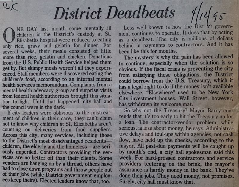 District Deadbeats