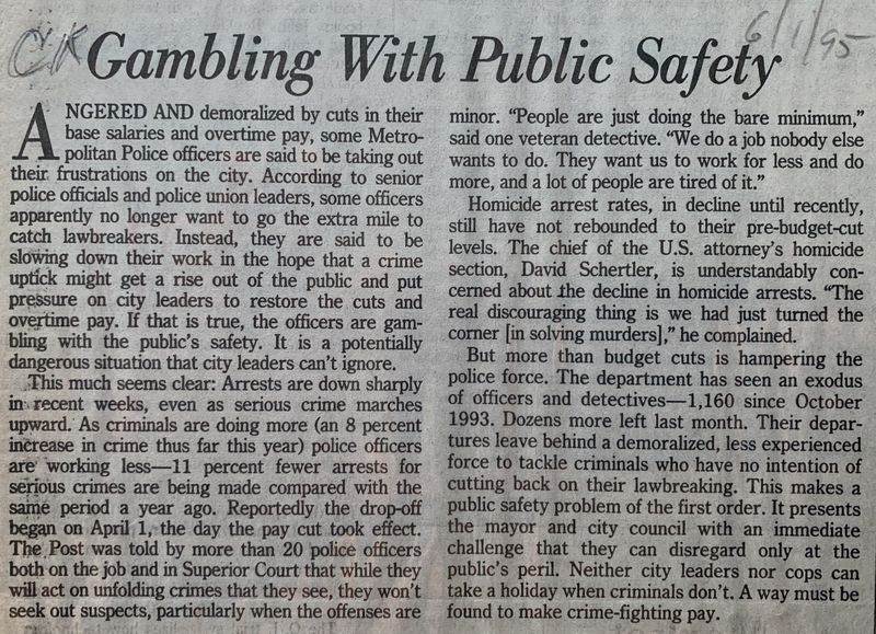 Gambling With Public Safety