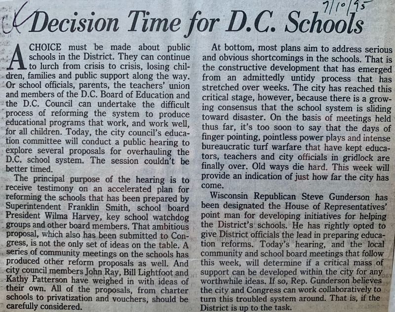 Decision Time for D.C. Schools