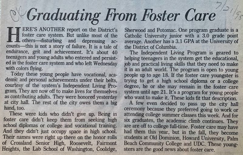 Graduating From Foster Care