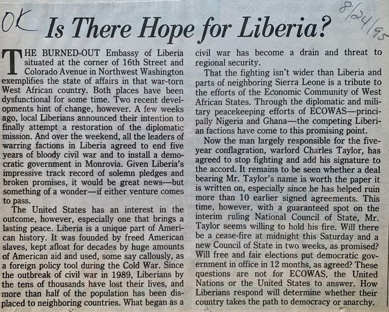 Is There Hope for Liberia?