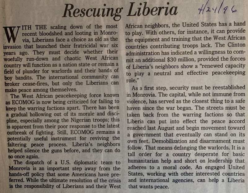 Rescuing Liberia