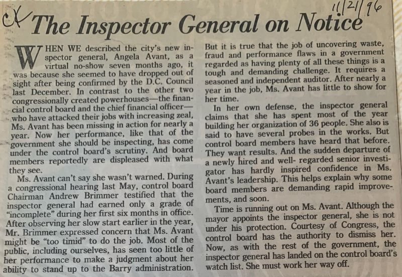 The Inspector General on Notice