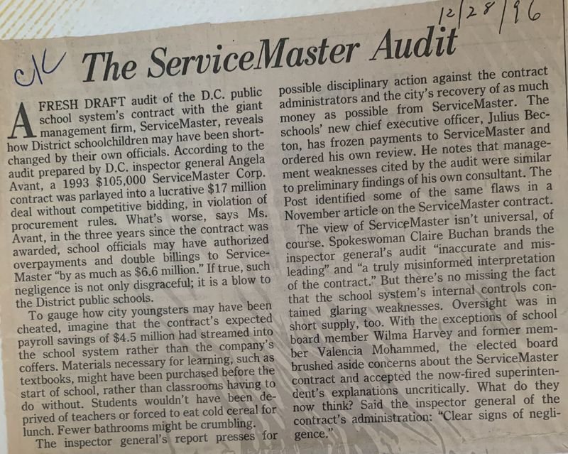 The ServiceMaster Audit