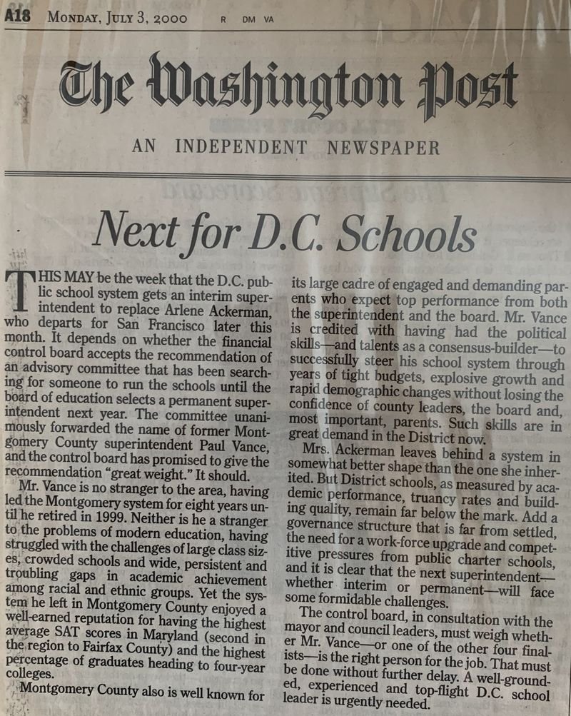 Next for D.C. Schools