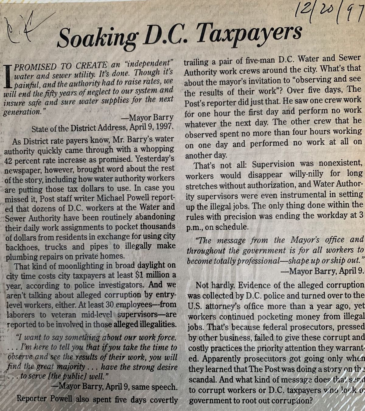 Soaking D.C. Taxpayers