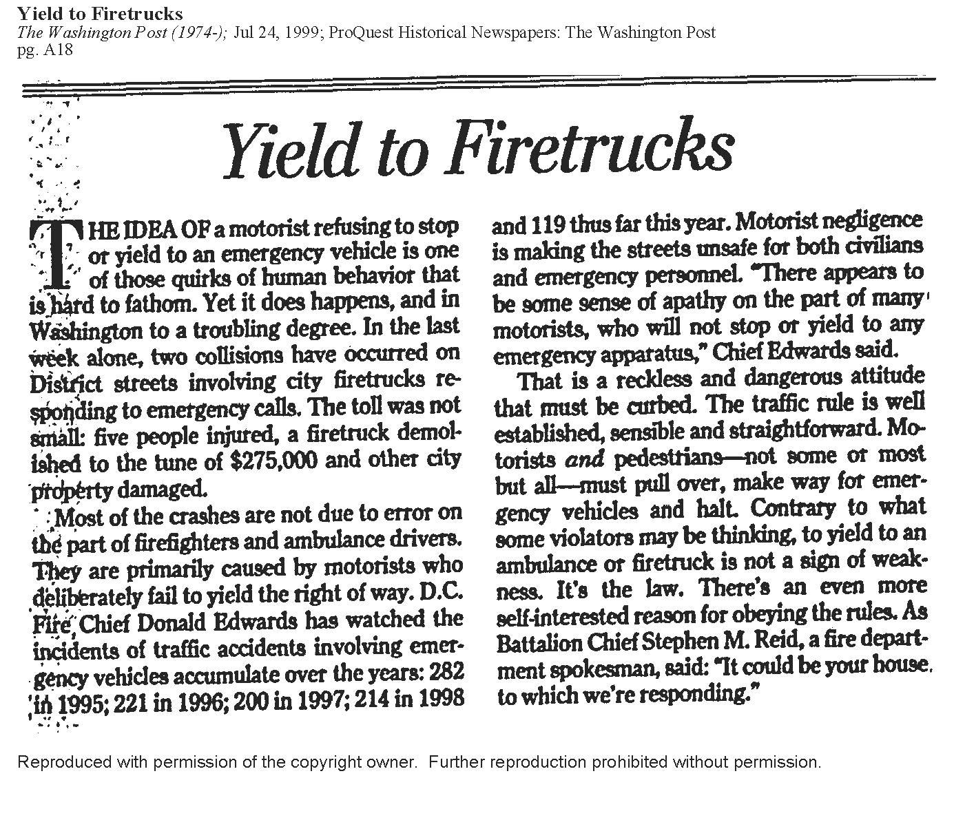 Yield to Firetrucks