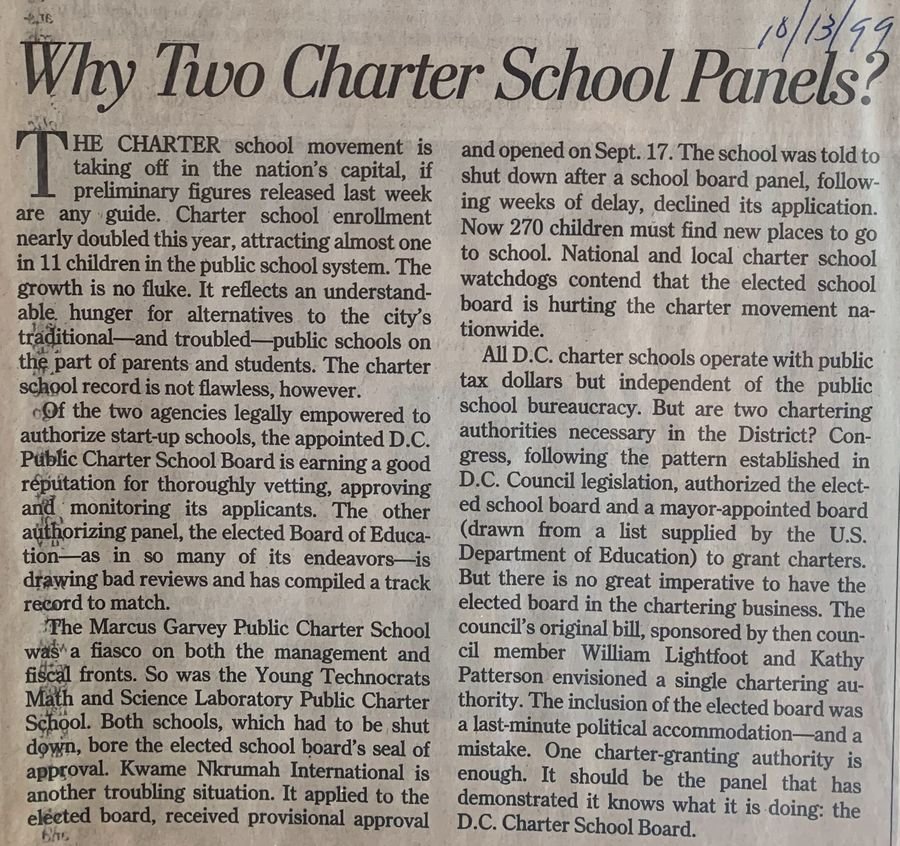 Why Two Charter School Panels?