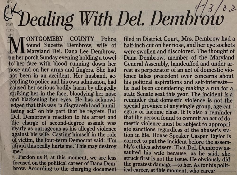 Dealing With Del. Dembrow