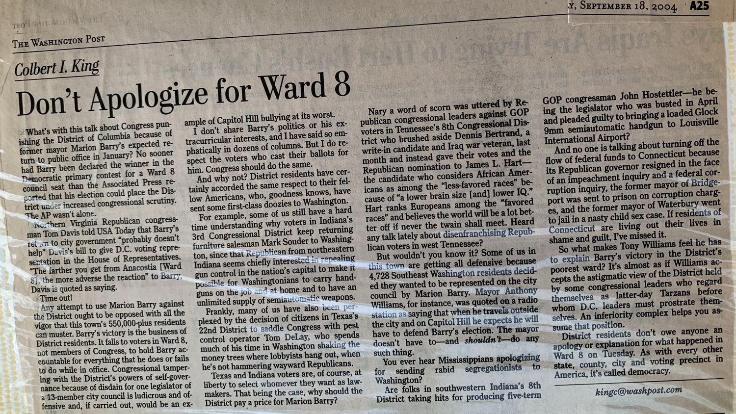 Don't Apologize for Ward 8