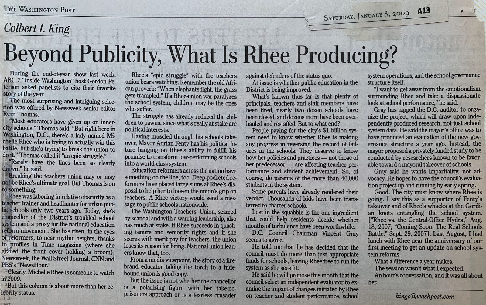 Beyond Publicity, What Is Rhee Producing?