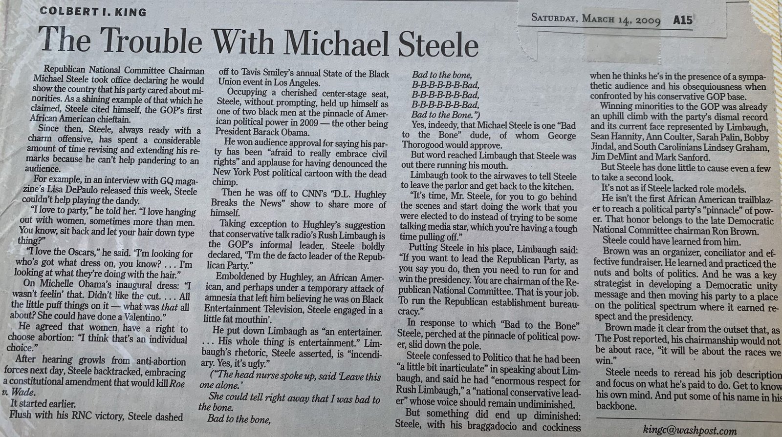 The Trouble With Michael Steele