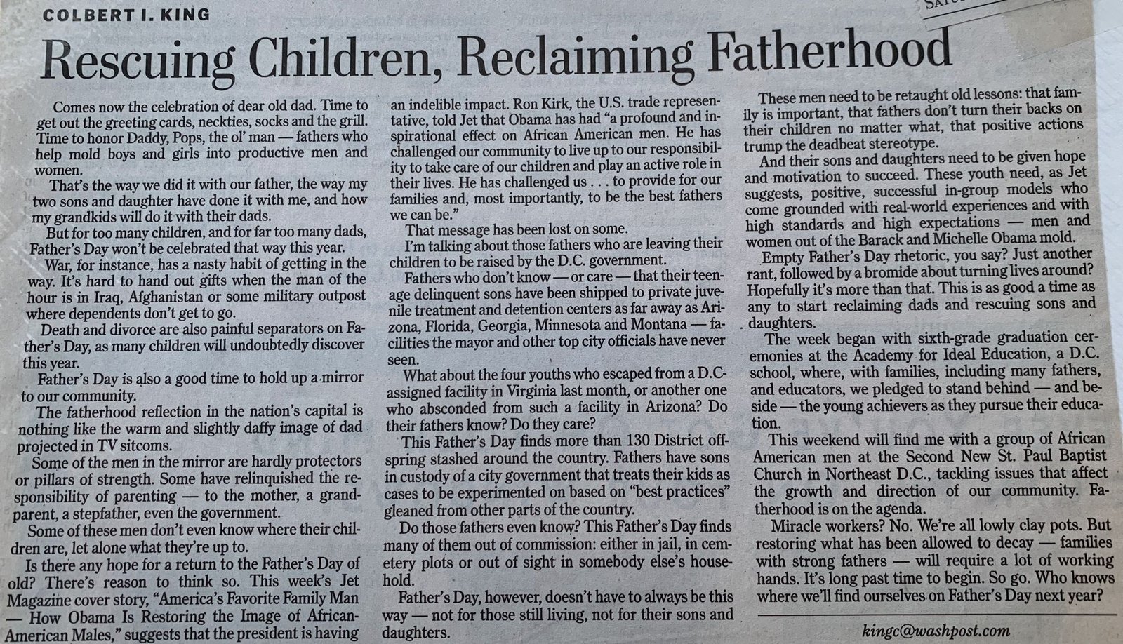 Rescuing Children, Reclaiming Fatherhood